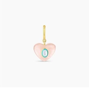 New Gorjana Pink Heart Parker Pendant with Gold Metal Hardware
